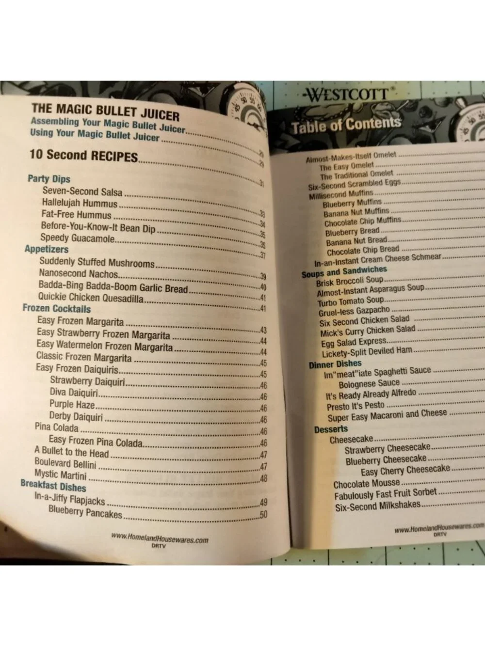Magic Bullet 10 Second Recipes User Guide Cookbook